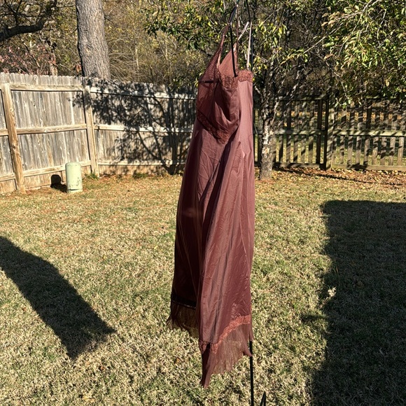 Vintage 1950s Brown Vanity Fair Accordion crystal pleat Slip sz 38 USA made - Picture 3 of 8